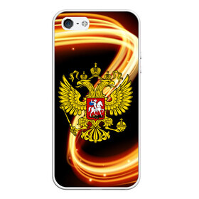 Чехол для iPhone 5/5S матовый с принтом Герб РФ collection line в городе Новоалтайск, Силикон | Область печати: задняя сторона чехла, без боковых панелей | abstraction | grunge | russia | sport | абстракция | герб | краска | русский | символика рф | спорт | спортивный | триколор | униформа | форма | я русский