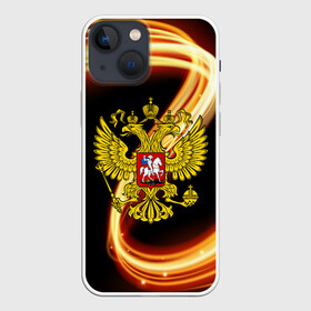 Чехол для iPhone 13 mini с принтом Герб РФ collection line в городе Новоалтайск,  |  | abstraction | grunge | russia | sport | абстракция | герб | краска | русский | символика рф | спорт | спортивный | триколор | униформа | форма | я русский