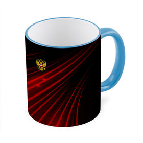 Кружка 3D с принтом Russia Sport 2018 uniform в городе Новоалтайск, керамика | ёмкость 330 мл | Тематика изображения на принте: abstraction | grunge | russia | sport | абстракция | герб | краска | русский | символика рф | спорт | спортивный | триколор | униформа | форма | я русский