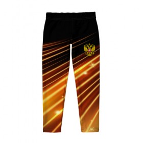 Детские леггинсы 3D с принтом Russia Sport 2018 uniform в городе Новоалтайск, полиэстер 85%, спандекс 15% | эластичный пояс, зауженный крой | Тематика изображения на принте: abstraction | grunge | russia | sport | абстракция | герб | краска | русский | символика рф | спорт | спортивный | триколор | униформа | форма | я русский