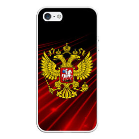 Чехол для iPhone 5/5S матовый с принтом Russia abstract collection RED в городе Новоалтайск, Силикон | Область печати: задняя сторона чехла, без боковых панелей | abstraction | grunge | russia | sport | абстракция | герб | краска | русский | символика рф | спорт | спортивный | триколор | униформа | форма | я русский