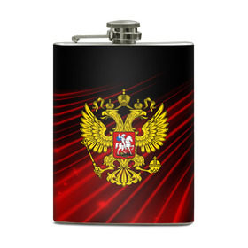 Фляга с принтом Russia abstract collection RED в городе Новоалтайск, металлический корпус | емкость 0,22 л, размер 125 х 94 мм. Виниловая наклейка запечатывается полностью | Тематика изображения на принте: abstraction | grunge | russia | sport | абстракция | герб | краска | русский | символика рф | спорт | спортивный | триколор | униформа | форма | я русский