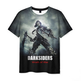 Мужская футболка 3D с принтом Darksiders: Wrath of War в городе Новоалтайск, 100% полиэфир | прямой крой, круглый вырез горловины, длина до линии бедер | 