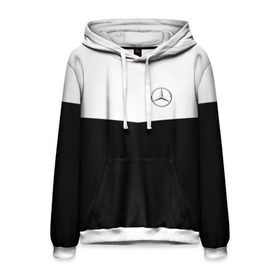 Мужская толстовка 3D с принтом MERCEDES BENZ SPORT в городе Новоалтайск, 100% полиэстер | двухслойный капюшон со шнурком для регулировки, мягкие манжеты на рукавах и по низу толстовки, спереди карман-кенгуру с мягким внутренним слоем. | Тематика изображения на принте: mercedes | марка | машины | мерседес