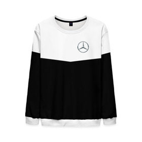 Мужской свитшот 3D с принтом MERCEDES BENZ SPORT в городе Новоалтайск, 100% полиэстер с мягким внутренним слоем | круглый вырез горловины, мягкая резинка на манжетах и поясе, свободная посадка по фигуре | Тематика изображения на принте: mercedes | марка | машины | мерседес