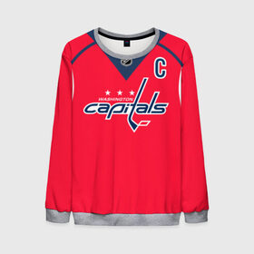 Мужской свитшот 3D с принтом Ovechkin Washington Capitals Red в городе Новоалтайск, 100% полиэстер с мягким внутренним слоем | круглый вырез горловины, мягкая резинка на манжетах и поясе, свободная посадка по фигуре | Тематика изображения на принте: овечкин | ови