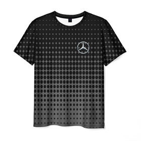 Мужская футболка 3D с принтом MERCEDES BENZ SPORT в городе Новоалтайск, 100% полиэфир | прямой крой, круглый вырез горловины, длина до линии бедер | Тематика изображения на принте: mercedes | марка | машины | мерседес
