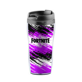 Термокружка-непроливайка с принтом Fortnite в городе Новоалтайск, внутренняя часть — пищевой пластик, наружная часть — прозрачный пластик, между ними — полиграфическая вставка с рисунком | объем — 350 мл, герметичная крышка | Тематика изображения на принте: battle | fortnite | game | royale | survival | битва | зомби | игра | королевская | краска | краски
