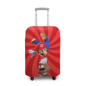 Чехол для чемодана 3D с принтом Super Mario в городе Новоалтайск, 86% полиэфир, 14% спандекс | двустороннее нанесение принта, прорези для ручек и колес | nintendo | марио | нинтендо