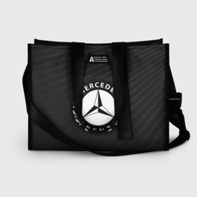 Сумка-шоппер 3D с принтом Mercedes SPORT в городе Новоалтайск, 100% полиэстер | застегивается на металлическую кнопку; внутренний карман застегивается на молнию. Стенки укреплены специальным мягким материалом, чтобы защитить содержимое от несильных ударов
 | auto | automobile | car | machine | mercedes | motor | motor car | sport car | автомашина | легковой автомобиль | спортивный автомобиль | тачка