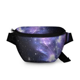 Поясная сумка 3D с принтом Сияние звёзд в городе Новоалтайск, 100% полиэстер | плотная ткань, ремень с регулируемой длиной, внутри несколько карманов для мелочей, основное отделение и карман с обратной стороны сумки застегиваются на молнию | nebula | space | star | астрономия | вселенная | звезды | космический | космос | планеты