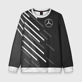 Детский свитшот 3D с принтом MERCEDES BENZ SPORT в городе Новоалтайск, 100% полиэстер | свободная посадка, прямой крой, мягкая тканевая резинка на рукавах и понизу свитшота | amg | auto | mercedes | sport | авто | автомобиль | автомобильные | амг | бренд | марка | машины | мерседес | спорт