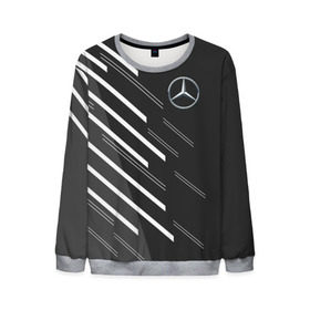 Мужской свитшот 3D с принтом MERCEDES BENZ SPORT в городе Новоалтайск, 100% полиэстер с мягким внутренним слоем | круглый вырез горловины, мягкая резинка на манжетах и поясе, свободная посадка по фигуре | amg | auto | mercedes | sport | авто | автомобиль | автомобильные | амг | бренд | марка | машины | мерседес | спорт