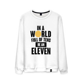 Мужской свитшот хлопок с принтом Be A Eleven в городе Новоалтайск, 100% хлопок |  | stranger things | очень странные дела