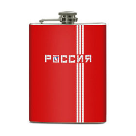 Фляга с принтом Красная машина Х в городе Новоалтайск, металлический корпус | емкость 0,22 л, размер 125 х 94 мм. Виниловая наклейка запечатывается полностью | red mashine | красная машина | хоккей