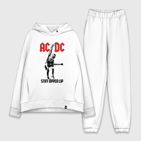 Женский костюм хлопок Oversize с принтом AC DC stiff upper lip в городе Новоалтайск,  |  | ac dc | acdc | acdc ас дс | австралийская | ангус янг | асдс | блюз | группа | крис слэйд | метал | молния | музыка | музыканты | певцы | рок | рок н ролл | стиви янг | хард | хардрок | эксл роуз