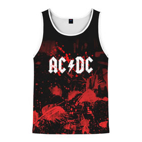 Мужская майка 3D с принтом AC/DC в городе Новоалтайск, 100% полиэстер | круглая горловина, приталенный силуэт, длина до линии бедра. Пройма и горловина окантованы тонкой бейкой | Тематика изображения на принте: ac dc | acdc | acdc ас дс | австралийская | ангус янг | асдс | блюз | группа | крис слэйд | метал | молния | музыка | музыканты | певцы | рок | рок н ролл | стиви янг | хард | хардрок | эксл роуз