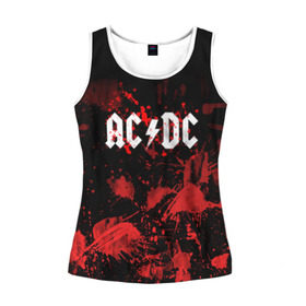 Женская майка 3D с принтом AC/DC в городе Новоалтайск, 100% полиэстер | круглая горловина, прямой силуэт, длина до линии бедра | ac dc | acdc | acdc ас дс | австралийская | ангус янг | асдс | блюз | группа | крис слэйд | метал | молния | музыка | музыканты | певцы | рок | рок н ролл | стиви янг | хард | хардрок | эксл роуз