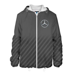 Мужская куртка 3D с принтом MERCEDES BENZ SPORT в городе Новоалтайск, ткань верха — 100% полиэстер, подклад — флис | прямой крой, подол и капюшон оформлены резинкой с фиксаторами, два кармана без застежек по бокам, один большой потайной карман на груди. Карман на груди застегивается на липучку | amg | auto | mercedes | авто | автомобиль | автомобильные | бренд | марка | машины | мерседес