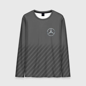 Мужской лонгслив 3D с принтом MERCEDES BENZ SPORT в городе Новоалтайск, 100% полиэстер | длинные рукава, круглый вырез горловины, полуприлегающий силуэт | amg | auto | mercedes | авто | автомобиль | автомобильные | бренд | марка | машины | мерседес