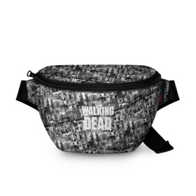 Поясная сумка 3D с принтом The Walking Dead в городе Новоалтайск, 100% полиэстер | плотная ткань, ремень с регулируемой длиной, внутри несколько карманов для мелочей, основное отделение и карман с обратной стороны сумки застегиваются на молнию | dead | walking | апокалипсис | бита | гленн | дерил | зомби | карл | люсиль | мертвецы | мишонн | ниган | рик | сериал | ходячие