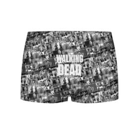 Мужские трусы 3D с принтом The Walking Dead в городе Новоалтайск, 50% хлопок, 50% полиэстер | классическая посадка, на поясе мягкая тканевая резинка | dead | walking | апокалипсис | бита | гленн | дерил | зомби | карл | люсиль | мертвецы | мишонн | ниган | рик | сериал | ходячие