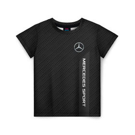 Детская футболка 3D с принтом MERCEDES BENZ SPORT в городе Новоалтайск, 100% гипоаллергенный полиэфир | прямой крой, круглый вырез горловины, длина до линии бедер, чуть спущенное плечо, ткань немного тянется | amg | auto | mercedes | авто | автомобиль | автомобильные | бренд | марка | машины | мерседес