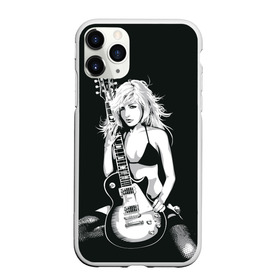 Чехол для iPhone 11 Pro матовый с принтом Девушка с гитарой в городе Новоалтайск, Силикон |  | гитара | девушка