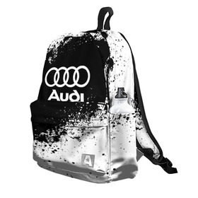 Рюкзак 3D с принтом Audi abstract sport в городе Новоалтайск, 100% полиэстер | лямки с регулируемой длиной, сверху петелька, чтобы рюкзак можно было повесить на вешалку. Основное отделение закрывается на молнию, как и внешний карман. Внутри два дополнительных кармана, один из которых закрывается на молнию. По бокам два дополнительных кармашка | ауди | кольца | лого | машина