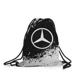 Рюкзак-мешок 3D с принтом Mercedes abstract sport в городе Новоалтайск, 100% полиэстер | плотность ткани — 200 г/м2, размер — 35 х 45 см; лямки — толстые шнурки, застежка на шнуровке, без карманов и подкладки | Тематика изображения на принте: auto | automobile | car | machine | mercedes | motor | motor car | sport car | автомашина | бренд | легковой автомобиль | марка | спортивный автомобиль | тачка