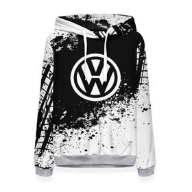 Женская толстовка 3D с принтом Volkswagen abstract sport в городе Новоалтайск, 100% полиэстер  | двухслойный капюшон со шнурком для регулировки, мягкие манжеты на рукавах и по низу толстовки, спереди карман-кенгуру с мягким внутренним слоем. | auto | automobile | car | machine | motor | motor car | sport car | volkswagen | автомашина | бренд | легковой автомобиль | марка | спортивный автомобиль | тачка