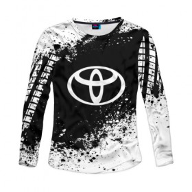 Женский лонгслив 3D с принтом Toyota abstract sport в городе Новоалтайск, 100% полиэстер | длинные рукава, круглый вырез горловины, полуприлегающий силуэт | auto | automobile | car | machine | motor | motor car | sport car | toyota | автомашина | бренд | легковой автомобиль | марка | спортивный автомобиль | тачка