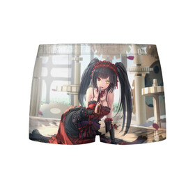 Мужские трусы 3D с принтом Anime в городе Новоалтайск, 50% хлопок, 50% полиэстер | классическая посадка, на поясе мягкая тканевая резинка | anime | date a live | kurumi tokisaki | аниме | рандеву с жизнью