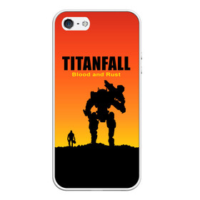 Чехол для iPhone 5/5S матовый с принтом Titanfall 2 в городе Новоалтайск, Силикон | Область печати: задняя сторона чехла, без боковых панелей | blood and rust | game | воин | закат | игра | кровь и ржавчина | робот