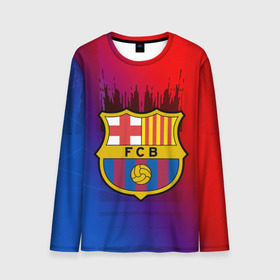 Мужской лонгслив 3D с принтом FC Barcelona color sport в городе Новоалтайск, 100% полиэстер | длинные рукава, круглый вырез горловины, полуприлегающий силуэт | football | soccer | барселона