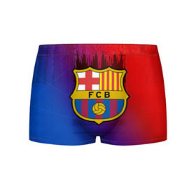 Мужские трусы 3D с принтом FC Barcelona color sport в городе Новоалтайск, 50% хлопок, 50% полиэстер | классическая посадка, на поясе мягкая тканевая резинка | Тематика изображения на принте: football | soccer | барселона