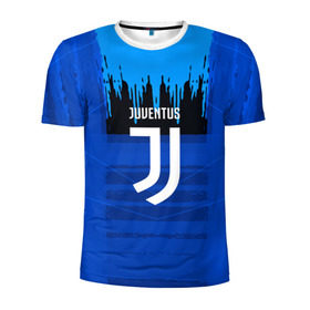 Мужская футболка 3D спортивная с принтом FC Juventus color abstract в городе Новоалтайск, 100% полиэстер с улучшенными характеристиками | приталенный силуэт, круглая горловина, широкие плечи, сужается к линии бедра | 
