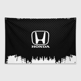 Флаг-баннер с принтом Honda в городе Новоалтайск, 100% полиэстер | размер 67 х 109 см, плотность ткани — 95 г/м2; по краям флага есть четыре люверса для крепления | auto | automobile | car | honda | machine | motor | motor car | sport car | автомашина | бренд | легковой автомобиль | марка | спортивный автомобиль | тачка