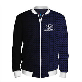 Мужской бомбер 3D с принтом SUBARU SPORT в городе Новоалтайск, 100% полиэстер | застегивается на молнию, по бокам два кармана без застежек, по низу бомбера и на воротнике - эластичная резинка | auto | subaru | авто | автомобиль | автомобильные | бренд | марка | машины | спорт | субару