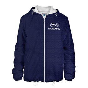 Мужская куртка 3D с принтом SUBARU SPORT в городе Новоалтайск, ткань верха — 100% полиэстер, подклад — флис | прямой крой, подол и капюшон оформлены резинкой с фиксаторами, два кармана без застежек по бокам, один большой потайной карман на груди. Карман на груди застегивается на липучку | auto | subaru | авто | автомобиль | автомобильные | бренд | марка | машины | спорт | субару