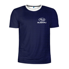 Мужская футболка 3D спортивная с принтом SUBARU SPORT в городе Новоалтайск, 100% полиэстер с улучшенными характеристиками | приталенный силуэт, круглая горловина, широкие плечи, сужается к линии бедра | Тематика изображения на принте: auto | subaru | авто | автомобиль | автомобильные | бренд | марка | машины | спорт | субару