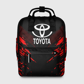 Женский рюкзак 3D с принтом TOYOTA SPORT COLLECTION в городе Новоалтайск, 100% полиэстер | лямки с регулируемой длиной, сверху ручки, чтобы рюкзак нести как сумку. Основное отделение закрывается на молнию, как и внешний карман. Внутри два дополнительных кармана, один из которых закрывается на молнию. По бокам два дополнительных кармашка, куда поместится маленькая бутылочка
 | Тематика изображения на принте: auto | automobile | car | machine | motor | motor car | sport car | toyota | автомашина | бренд | легковой автомобиль | марка | спортивный автомобиль | тачка