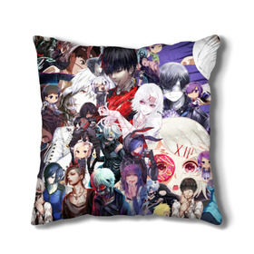 Подушка 3D с принтом Tokyo-Ghoul в городе Новоалтайск, наволочка – 100% полиэстер, наполнитель – холлофайбер (легкий наполнитель, не вызывает аллергию). | состоит из подушки и наволочки. Наволочка на молнии, легко снимается для стирки | аято | канеки | котаро | ризе | сейдо | соута | тоука | это
