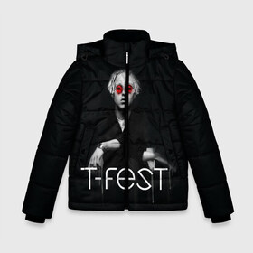 Зимняя куртка для мальчиков 3D с принтом T-Fest_2 в городе Новоалтайск, ткань верха — 100% полиэстер; подклад — 100% полиэстер, утеплитель — 100% полиэстер | длина ниже бедра, удлиненная спинка, воротник стойка и отстегивающийся капюшон. Есть боковые карманы с листочкой на кнопках, утяжки по низу изделия и внутренний карман на молнии. 

Предусмотрены светоотражающий принт на спинке, радужный светоотражающий элемент на пуллере молнии и на резинке для утяжки | t fest | tfest | незборецкий | т фест | тифест