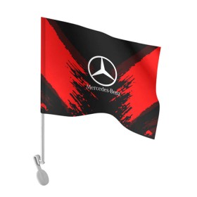 Флаг для автомобиля с принтом MERCEDES-BENZ SPORT COLLECTION в городе Новоалтайск, 100% полиэстер | Размер: 30*21 см | auto | automobile | car | machine | mercedes benz | motor | motor car | sport car | автомашина | бренд | легковой автомобиль | марка | мерседес | спортивный автомобиль | тачка