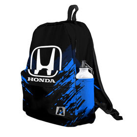 Рюкзак 3D с принтом HONDA SPORT COLLECTION в городе Новоалтайск, 100% полиэстер | лямки с регулируемой длиной, сверху петелька, чтобы рюкзак можно было повесить на вешалку. Основное отделение закрывается на молнию, как и внешний карман. Внутри два дополнительных кармана, один из которых закрывается на молнию. По бокам два дополнительных кармашка | auto | automobile | car | honda | machine | motor | motor car | sport car | автомашина | бренд | легковой автомобиль | марка | спортивный автомобиль | тачка | хонда