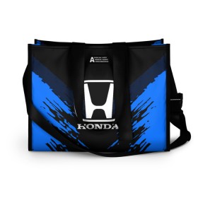 Сумка-шоппер 3D с принтом HONDA SPORT COLLECTION в городе Новоалтайск, 100% полиэстер | застегивается на металлическую кнопку; внутренний карман застегивается на молнию. Стенки укреплены специальным мягким материалом, чтобы защитить содержимое от несильных ударов
 | auto | automobile | car | honda | machine | motor | motor car | sport car | автомашина | бренд | легковой автомобиль | марка | спортивный автомобиль | тачка | хонда