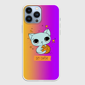 Чехол для iPhone 13 Pro Max с принтом Милый котёнок в городе Новоалтайск,  |  | Тематика изображения на принте: cat | взгляд | кот | кот хипстер | котёнок | котятки | котятушки | кошечки | кошка | мордочка