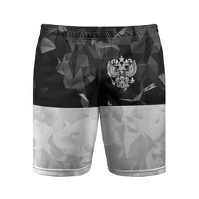Мужские шорты 3D спортивные с принтом RUSSIA SPORT в городе Новоалтайск,  |  | russia | герб | двуглавый орел | россия | спорт | спортивные | триколор