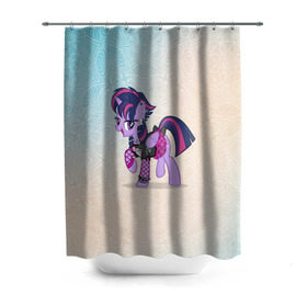 Штора 3D для ванной с принтом My Little Pony в городе Новоалтайск, 100% полиэстер | плотность материала — 100 г/м2. Стандартный размер — 146 см х 180 см. По верхнему краю — пластиковые люверсы для креплений. В комплекте 10 пластиковых колец | мой маленький пони | мультфильм